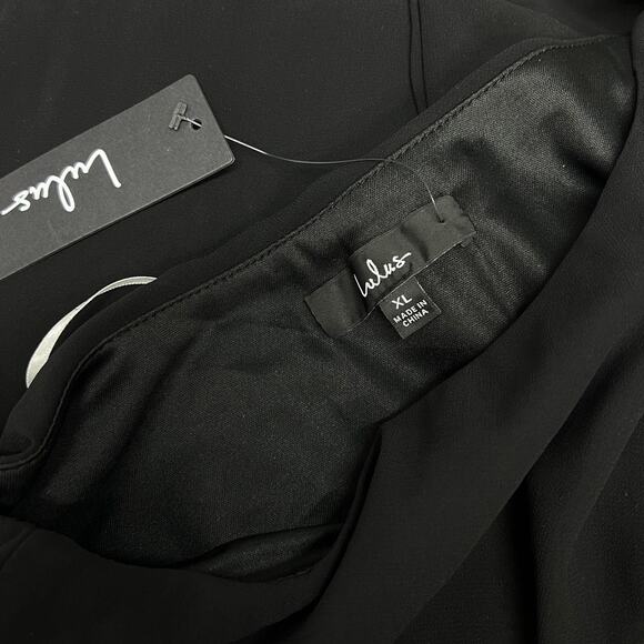 Lulus Simply Brilliant Black One-Shoulder Bow Maxi Dress size XL NWT - Picture 6 of 7